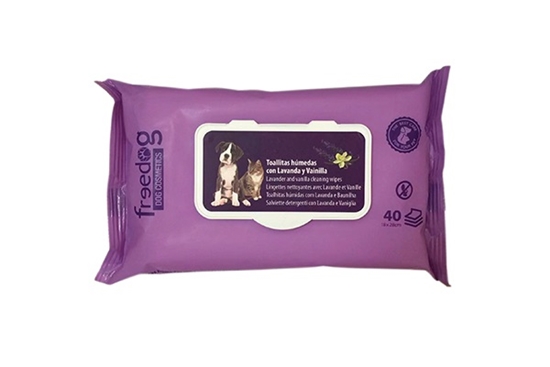 Picture of Freedog Lavender & Vanilla Pet Cleansing Wipes – 40-Pack
